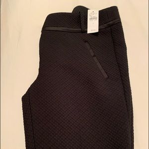 Ann Taylor Loft black quilted dress pants